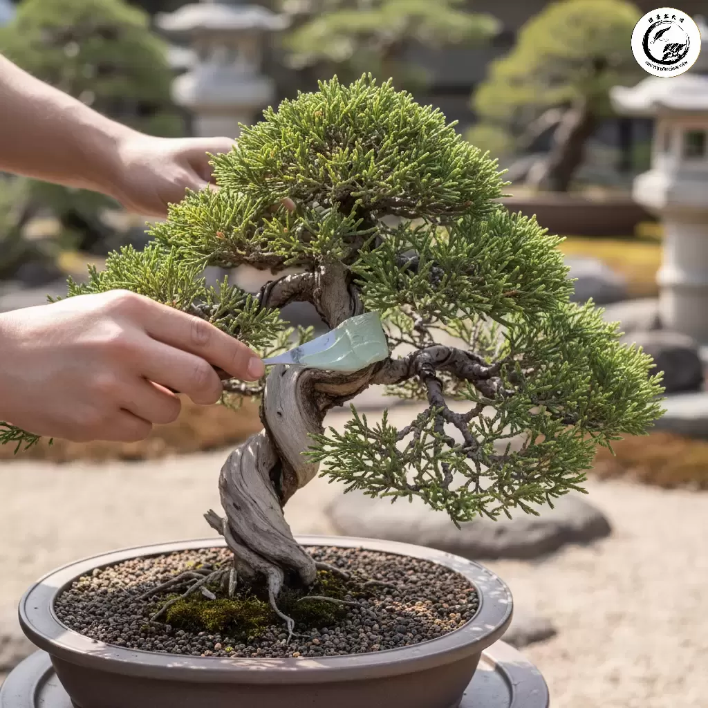 Sử dụng keo liền sẹo chuyên dụng giúp vết cắt lớn trên phôi Duối mau lành và tránh nhiễm khuẩn bảo vệ sức khỏe cây