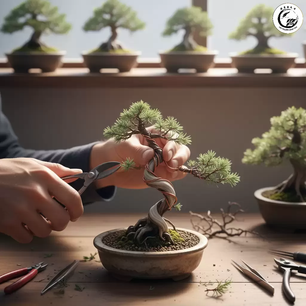 Tỉa cành thường xuyên là kỹ thuật thiết yếu để duy trì kích thước và hình dáng của bonsai mini