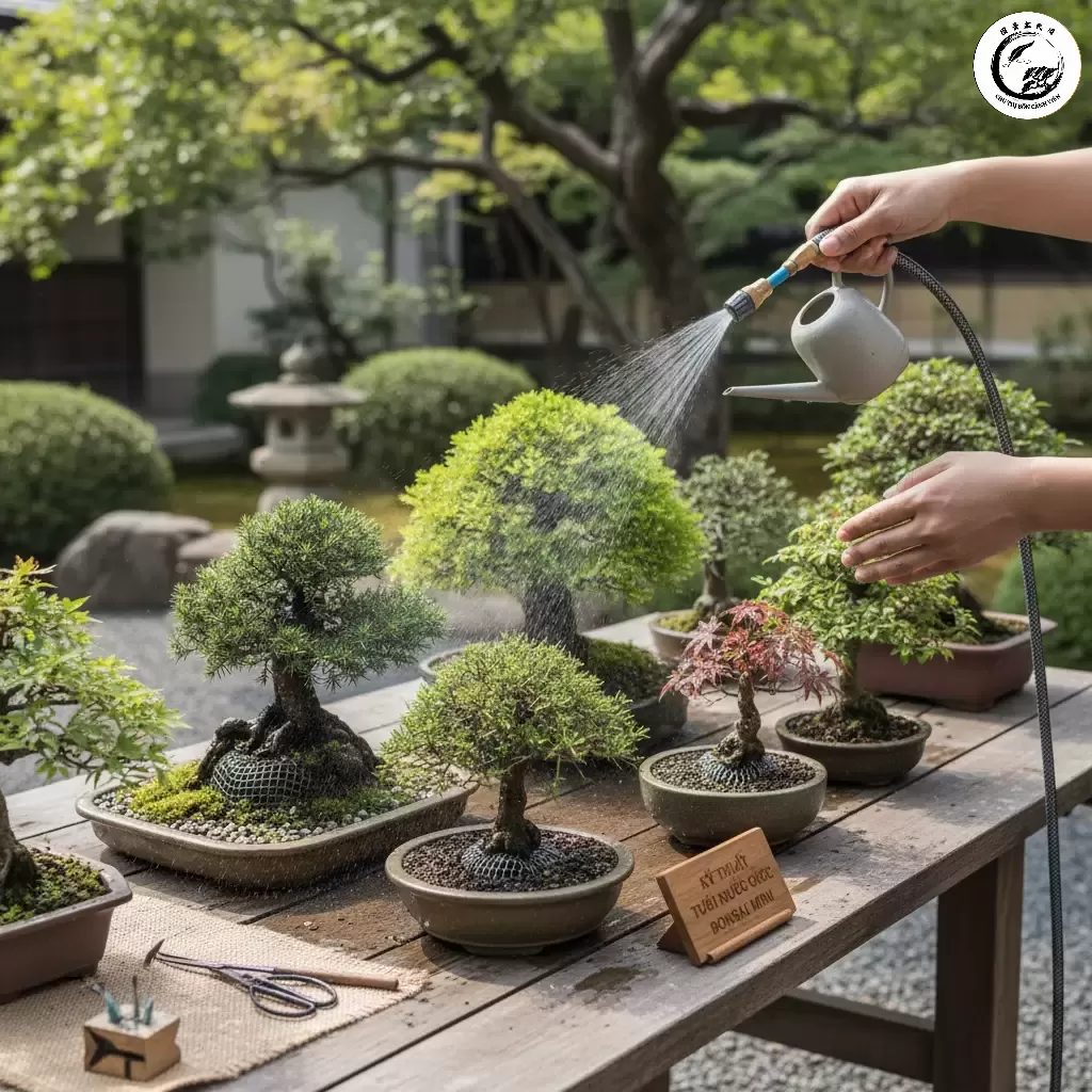 Chăm sóc đúng kỹ thuật đặc biệt là việc tưới nước là yếu tố then chốt để duy trì vẻ đẹp của bonsai mini