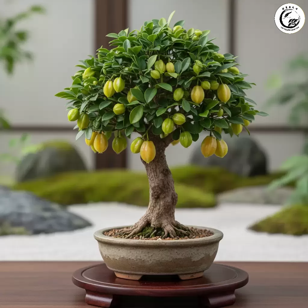 Cây khế bonsai mini là biểu tượng của sự sung túc và may mắn trong văn hóa Á Đông