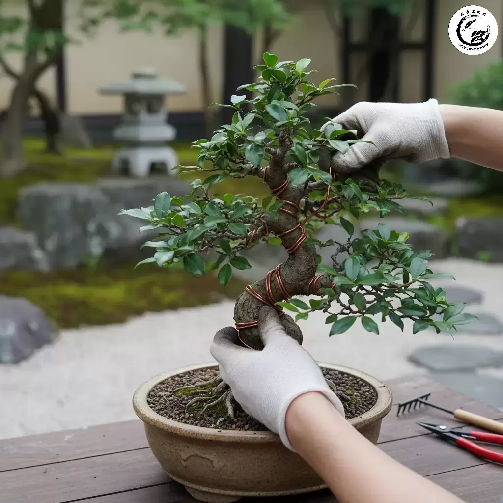 Việc vào dây cần đảm bảo góc 45 độ so với cành để tối ưu hóa lực giữ và tránh làm tổn thương vỏ cây