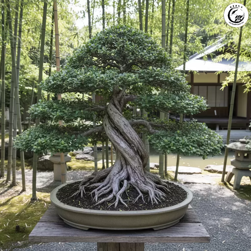 gemini_image_1767835979 Cây Duối cổ là biểu tượng của sự trường thọ và sức sống mãnh liệt trong nghệ thuật bonsai