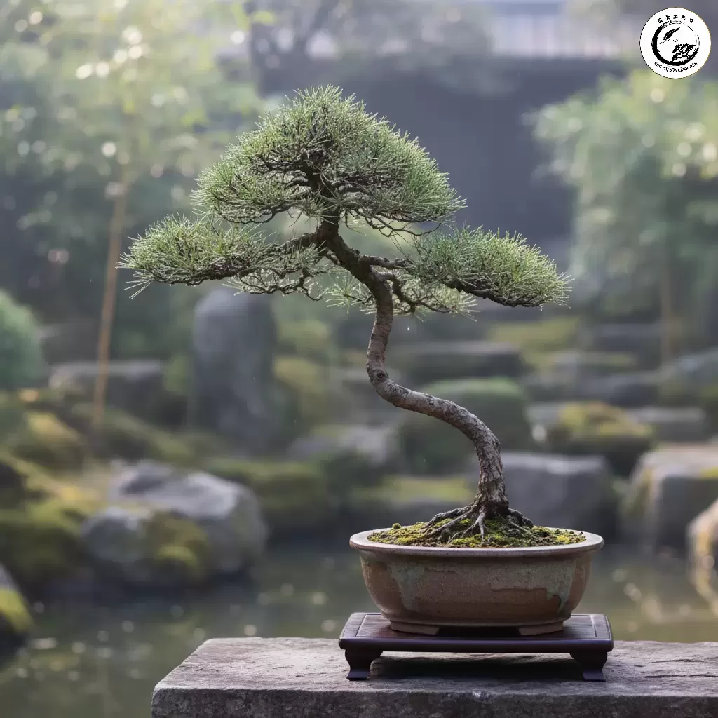gemini_image_1767836720 Bonsai dáng Văn Nhân biểu tượng của sự thanh cao và cô độc là sự kết hợp giữa kỹ thuật và triết lý Thiền