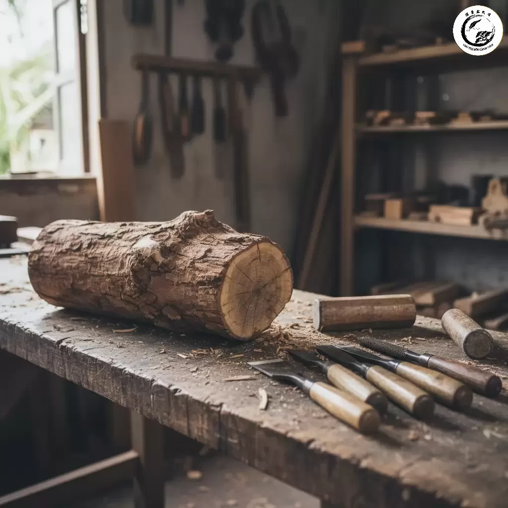 Phôi Duối thô ban đầu thường có hình dạng phức tạp đòi hỏi nghệ nhân phải có tầm nhìn để khai thác tiềm năng ẩn