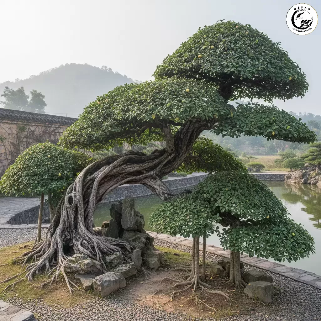 Cây duối cổ thụ với thân uốn lượn hoành lớn đạt giá trị nghệ thuật cao