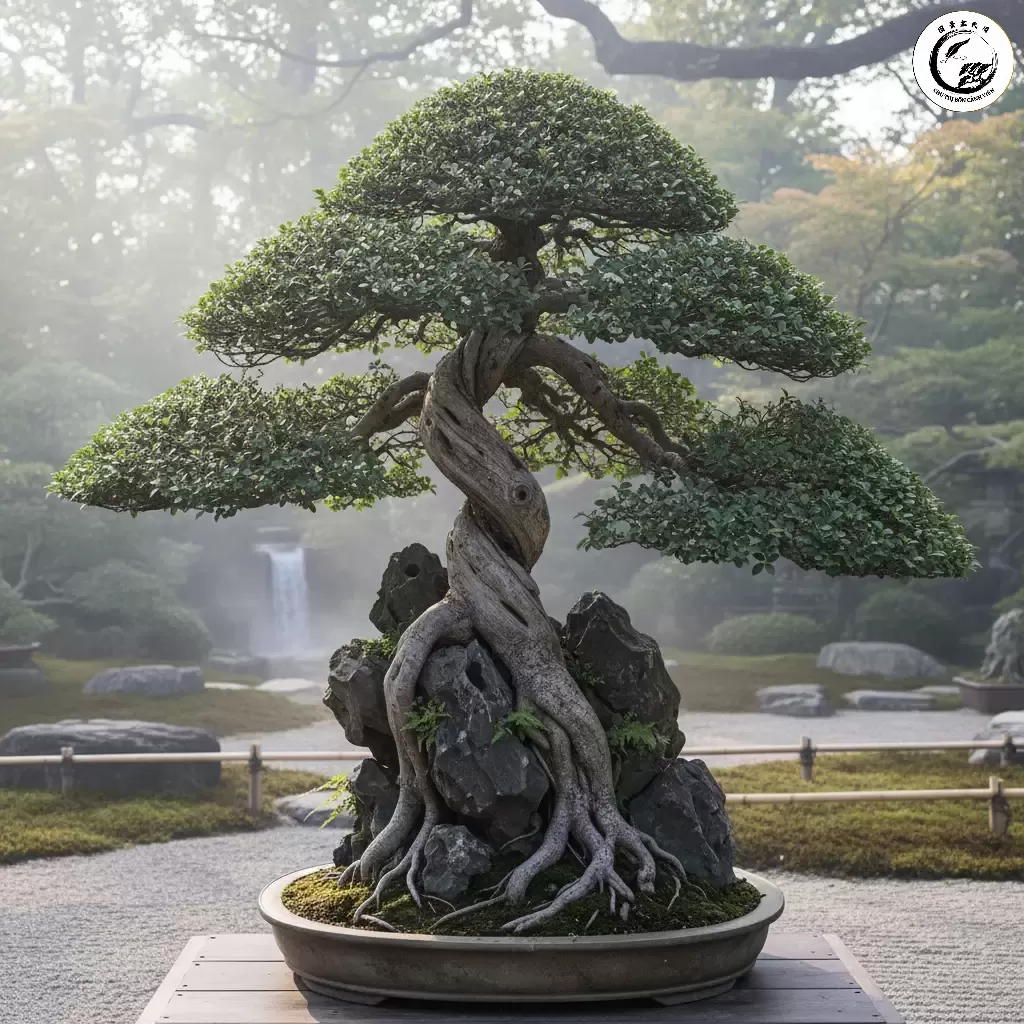gemini_image_1767838737 Cây Duối Bonsai là lựa chọn phổ biến trong nghệ thuật kiểng Việt Nam