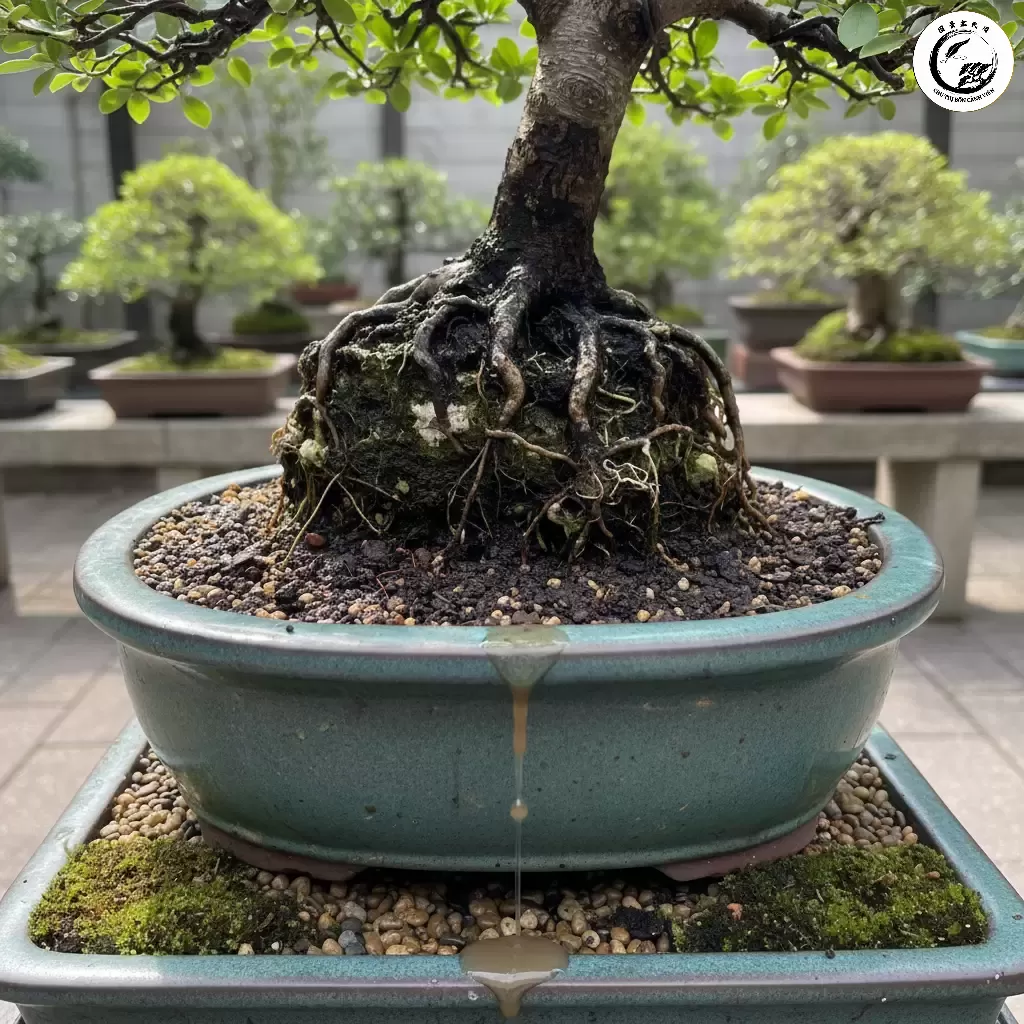 gemini_image_1767838738 Thối rễ là nguyên nhân hàng đầu khiến cây Duối bị vàng lá và rụng lá đột ngột Cần kiểm tra rễ ngay lập tức