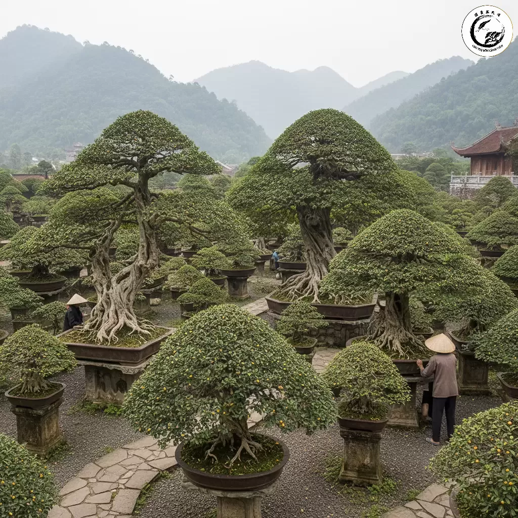 Một góc vườn chuyên cung cấp các phôi Duối chất lượng cao đã qua sơ chế