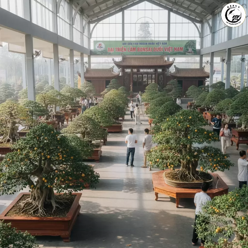 gemini_image_1767839451 Các triển lãm Bonsai Duối thường niên là nơi trưng bày những tác phẩm nghệ thuật đỉnh cao
