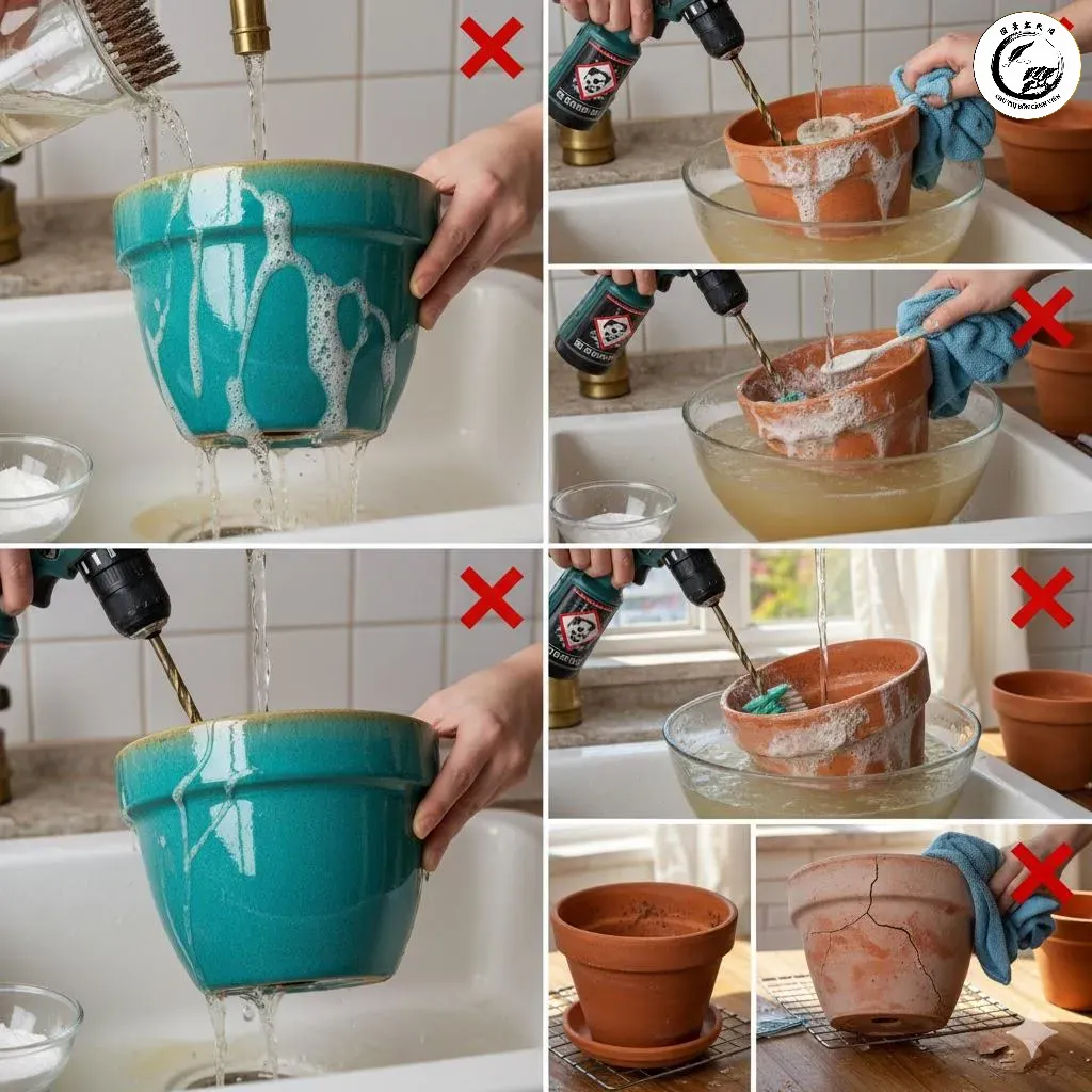 Hiệu quả làm sạch rêu mốc và mảng bám cứng đầu trên bề mặt chậu