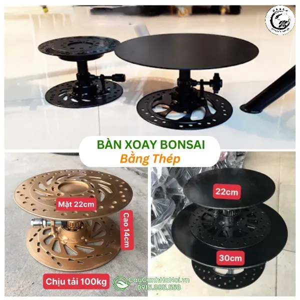 Bàn xoay giúp tiết kiệm đáng kể công sức khi xử lý các chậu cây có trọng lượng lớn
