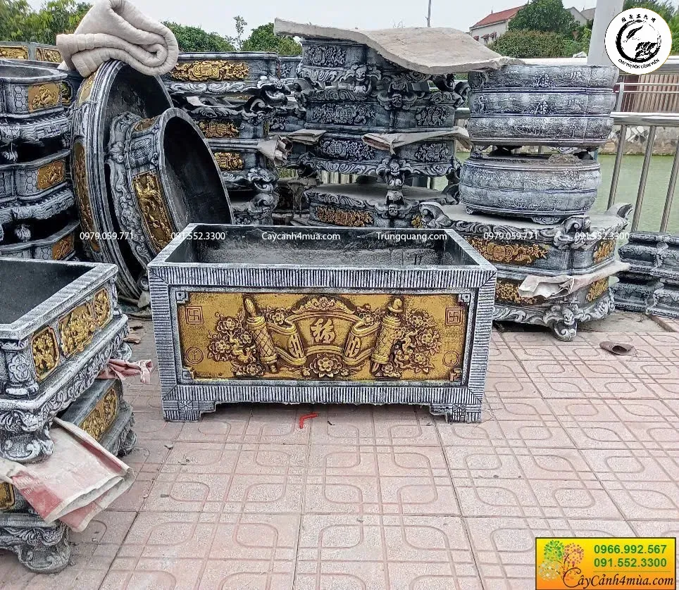 chau-xi-mang-1mx77x48 Chậu xi măng dày dặn giúp bảo vệ bộ rễ khỏi sự biến động nhiệt độ môi trường