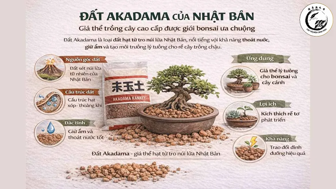 dat-akadame-cua-nhat-ban-01 Hỗn hợp đất thoát nước tốt giúp bộ rễ Linh Sam phát triển khỏe mạnh