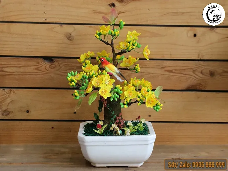 lua-chon-chau-mai-dep Vẻ đẹp thanh tao và tinh tế của cây liễu mai bonsai hoa nhỏ li ti trong không gian nội thất